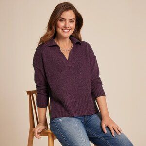 Maurices Deep Purple V-Neck Sweater